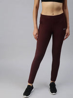 Women's Burgundy Solid Track Pants-AF-1723-Burgundy