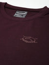 Dillinger Maroon Graphic Oversized T-Shirt-DLMOV157WINE-S