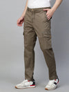 Genips Men's Mast Olive Cotton Stretch Bahamas Cargo Fit Solid Cargo