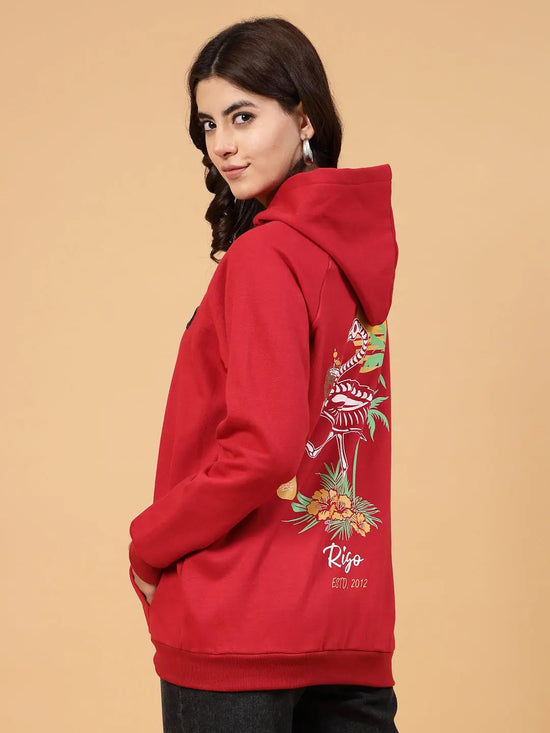 Rigo Women Exotica Fleece Sweatshirt-WSW059-1110-L