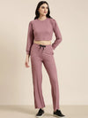 Women Mauve Solid Co-Ords-LT-KN-616-Mauve