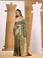 Black Silk Banarasi Saree With Zari Woven Designs-MA53BSL441050006