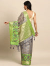 Embroidered Heritage Splendor Saree-SZ-IRA-GY-1576