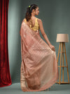 Beige Blended Silk Handwoven Saree With Woven Zari Border-MA50BSL34830126