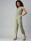 Women's Yellow Solid Jumpsuit-AE-9889-Olive