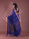 Blue Pure Cotton Zari Stripe Soft Saree With Zari Border-MA59CT06520062