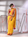 Yellow Cotton Saree With Solid Border-MA55CT06520058