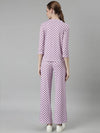 Women Lavender Checked Tracksuit-AF-1974-Lavender