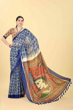 Blooming Petal Charm Saree-SZ-INDIGO-1416