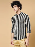 Rigo Stripes Crochet Shirt-CS10231079-L