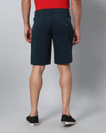 Solid Stretchable Shorts with 3 pockets-Blue-HS6018-30