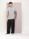 Dillinger Men's Grey Plain T-Shirt