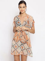 Scarf Tile Printed Beachwear Cover-up