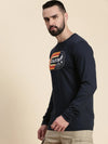 Dillinger Navy Blue Graphic Regular T-shirt-DLGRFS041NVY-S