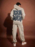 Men Taupe New Day Oversized Hoodie Sweatshirt With Joggers