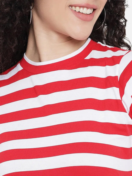 Red & White Stripe Dress