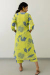 Navyaa Women's Viscose Floral Printed Straight Kurta Set With Palazzo-Me62 yellow dadam