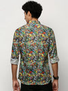 Men Black Printed Shirt-PRISM-M204-1612-Black