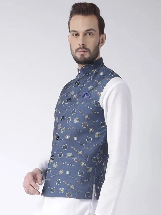 Hangup Men Standard Printed Men's Indian Wear-35APrintedNehru