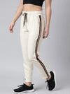 Women Solid Slim Fit Cream Track Pant-AF-1614-Cream