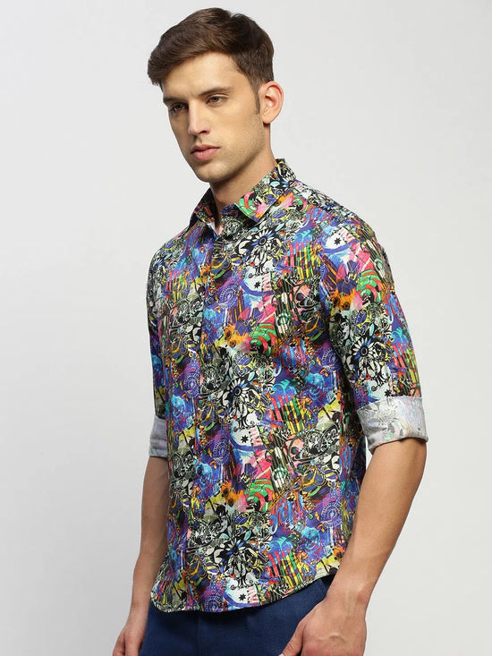 Men Multi Printed Shirt-PRISM-1693-Multi