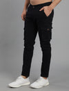 Solid Cargo Pants with 6 pockets-Blue-HC3018-30