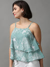 Women's Sea Green Printed Top-AE-10447-Seagreen