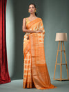 Yellow Blended Silk Handwoven Saree With Zari Border-MA50BSL34830028