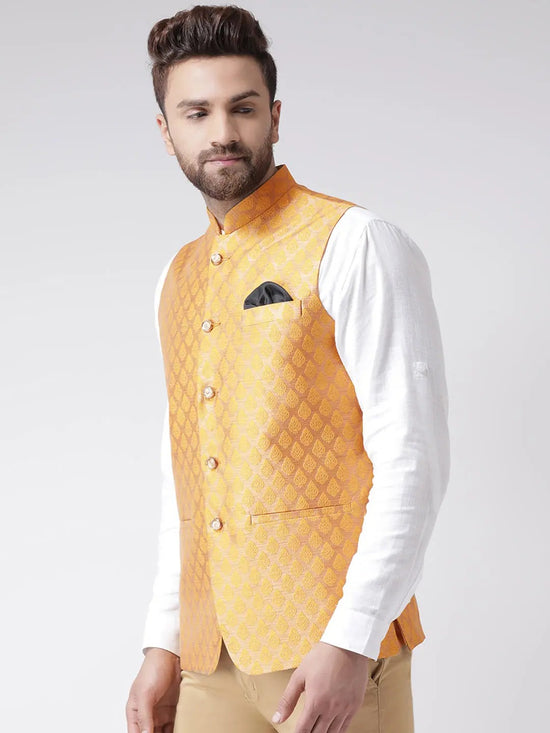 Hangup Men Standard Solid Men's Indian Wear-88AJacquardNehru