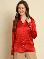 Red Satin Shirt