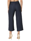 Smarty Pants Women's Cotton Rib Blue Color Pleated Trouser