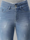 Women's Blue Solid Slim Fit Denim Jeans-LT-22099B-Blue