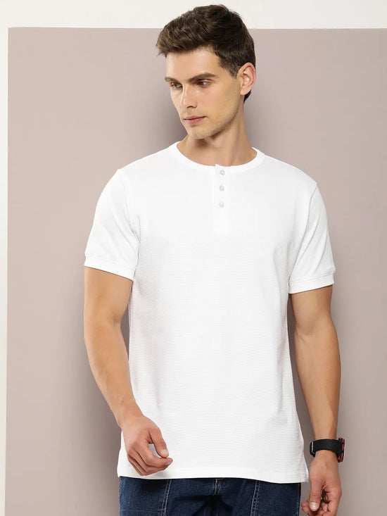 Dillinger White Solid Regular Heney T-shirt