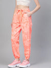 Pink Tie-Dye Twill Jogger