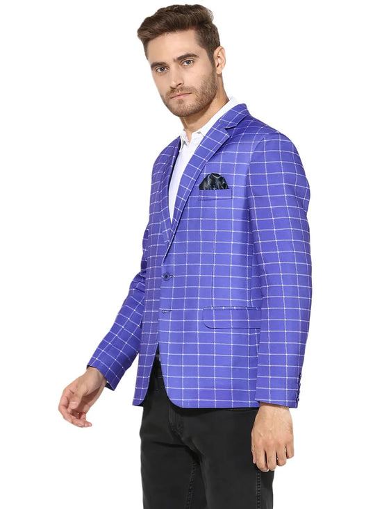 Hangup Men Standard Checkered Men Formalwear-D13CheckBlazer