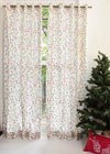 Foraged Berries 100% cotton floral curtain for living room - Room darkening - Multicolor - Pack of 1-230423031