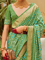 Saree Mall Women's Tussar  Light Green Printed Designer Saree With Blouse Piece-SITARMN2009