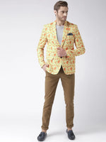 Hangup Men Standard Printed Men Formalwear-YellowCamo