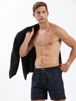 Men Printed Navy Blue Boxer-142-4-Navyblue