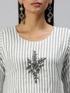 Women's White Printed Straight Kurti-SKC3166A-White