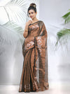 Copper Polka Dots Tissue Saree With Stripes Pallu-MA56TIS33830029