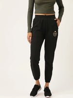 Cotton Terry Joggers in Black