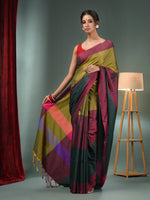 Multicolour Blended Silk Handwoven Soft Saree-MA50BSL01530140