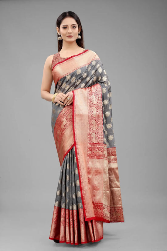 Divine Heritage Allure Saree-SZ-CRB5-GY-577