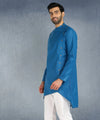 Hangup Men Standard Solid Men's Indian Wear-ST12950_Dodger_RubyLKurta