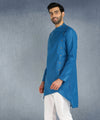 Hangup Men Standard Solid Men's Indian Wear-ST12950_Dodger_RubyLKurta