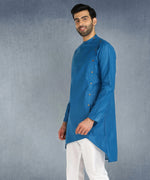 Hangup Men Standard Solid Men's Indian Wear-ST12950_Dodger_RubyLKurta