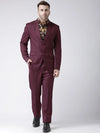 Hangup Men Standard Solid Men Formalwear-WineBlazer