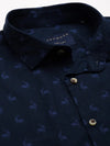 Men Navy Printed Casual Shirt-BENTONPRINT-4037-Navyblue