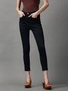 Women's Navy Blue Solid Skinny Fit Denim Jeans-GZ-5189-2-Navyblue